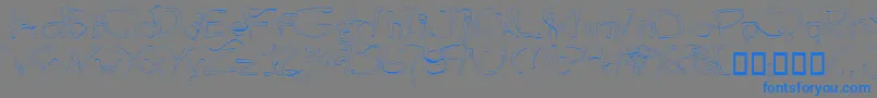 Blottooolightbeer-Schriftart – Blaue Schriften auf grauem Hintergrund