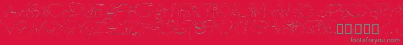 Blottooolightbeer Font – Gray Fonts on Red Background