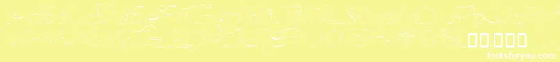 Blottooolightbeer Font – White Fonts on Yellow Background