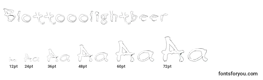Blottooolightbeer Font Sizes