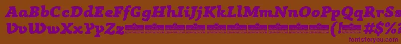 AnaphoraFatItalicTrial Font – Purple Fonts on Brown Background