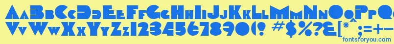 Garret Font – Blue Fonts on Yellow Background