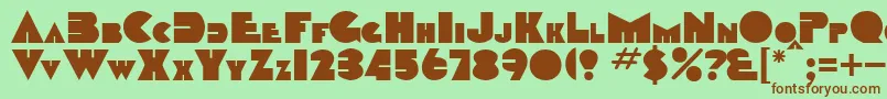 Garret Font – Brown Fonts on Green Background