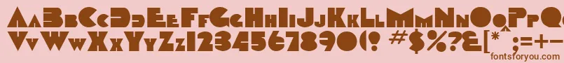 Garret Font – Brown Fonts on Pink Background