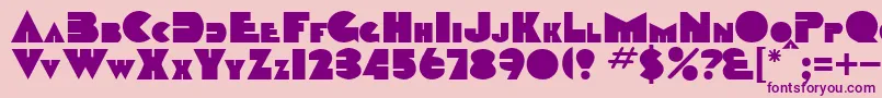 Garret Font – Purple Fonts on Pink Background