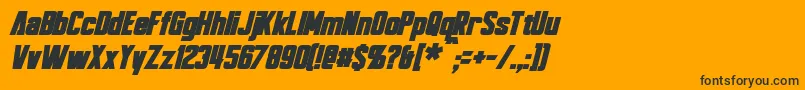 BayformanceBoldItalic Font – Black Fonts on Orange Background