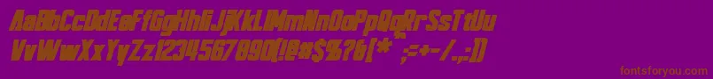 Шрифт BayformanceBoldItalic – коричневые шрифты на фиолетовом фоне
