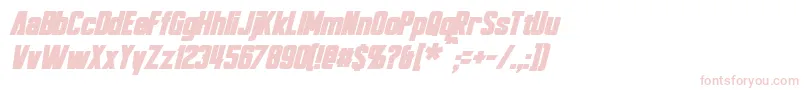 フォントBayformanceBoldItalic – 白い背景にピンクのフォント