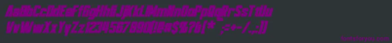 BayformanceBoldItalic Font – Purple Fonts on Black Background