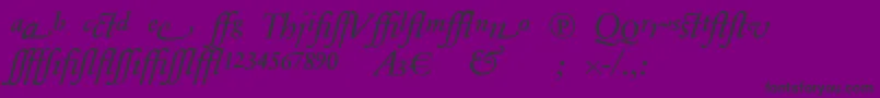 SabonnextLtItalicAlternate-Schriftart – Schwarze Schriften auf violettem Hintergrund