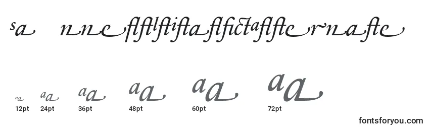 Размеры шрифта SabonnextLtItalicAlternate