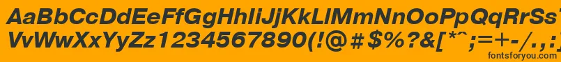 PragmaticaBolditalicCyrillic Font – Black Fonts on Orange Background
