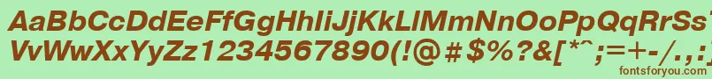 fuente PragmaticaBolditalicCyrillic – Fuentes Marrones Sobre Fondo Verde