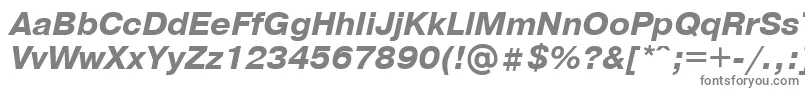 Шрифт PragmaticaBolditalicCyrillic – серые шрифты на белом фоне