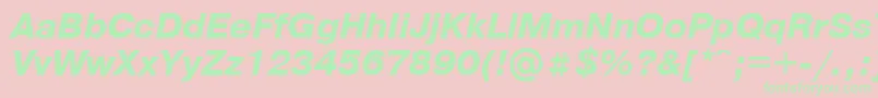PragmaticaBolditalicCyrillic Font – Green Fonts on Pink Background