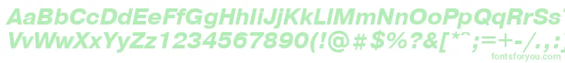 PragmaticaBolditalicCyrillic Font – Green Fonts on White Background