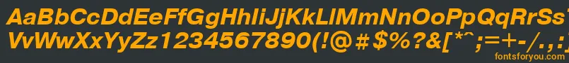 PragmaticaBolditalicCyrillic Font – Orange Fonts on Black Background