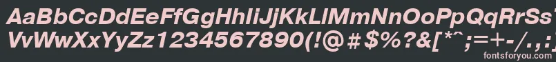 PragmaticaBolditalicCyrillic Font – Pink Fonts on Black Background