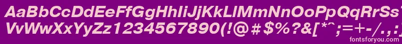 PragmaticaBolditalicCyrillic Font – Pink Fonts on Purple Background