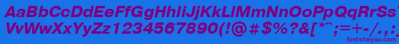 PragmaticaBolditalicCyrillic Font – Purple Fonts on Blue Background