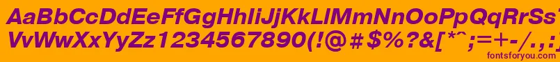 PragmaticaBolditalicCyrillic Font – Purple Fonts on Orange Background