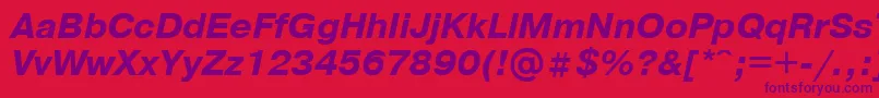 fuente PragmaticaBolditalicCyrillic – Fuentes Moradas Sobre Fondo Rojo