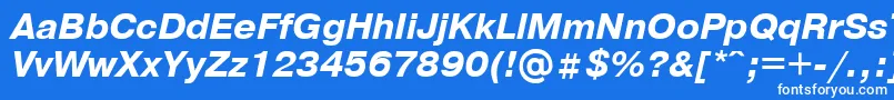 Police PragmaticaBolditalicCyrillic – polices blanches sur fond bleu