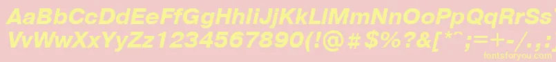 PragmaticaBolditalicCyrillic Font – Yellow Fonts on Pink Background