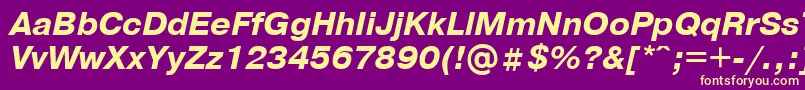 PragmaticaBolditalicCyrillic Font – Yellow Fonts on Purple Background