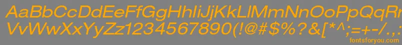 HelveticaneueltstdExo Font – Orange Fonts on Gray Background