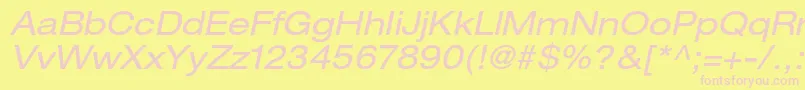 HelveticaneueltstdExo Font – Pink Fonts on Yellow Background