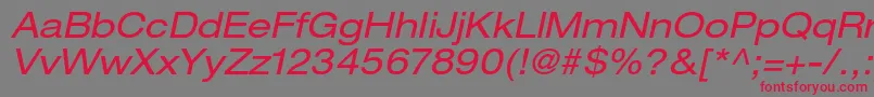 HelveticaneueltstdExo Font – Red Fonts on Gray Background