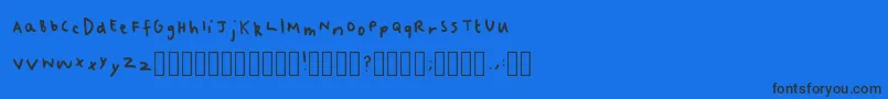 MessysmilingcactusRegular Font – Black Fonts on Blue Background