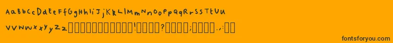 MessysmilingcactusRegular Font – Black Fonts on Orange Background