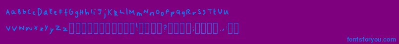 MessysmilingcactusRegular Font – Blue Fonts on Purple Background