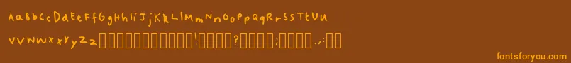 MessysmilingcactusRegular Font – Orange Fonts on Brown Background