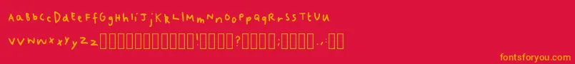 MessysmilingcactusRegular Font – Orange Fonts on Red Background