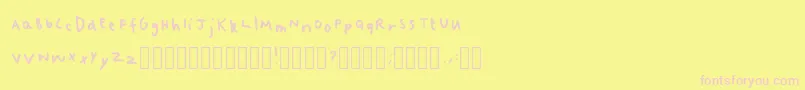 MessysmilingcactusRegular Font – Pink Fonts on Yellow Background