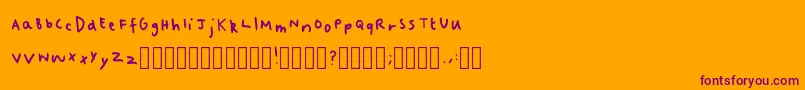 MessysmilingcactusRegular Font – Purple Fonts on Orange Background