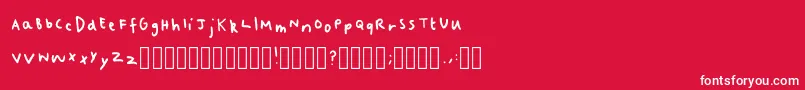 MessysmilingcactusRegular Font – White Fonts on Red Background