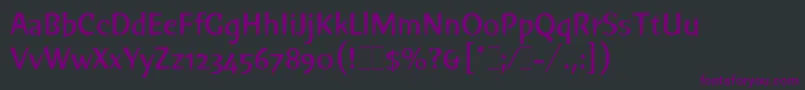 Fonte GreenLetPlain.1.0 – fontes roxas em um fundo preto