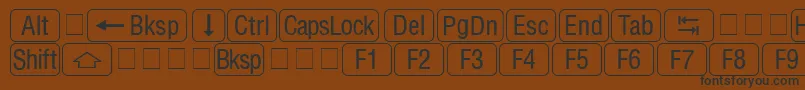 RrkeycapsNormal Font – Black Fonts on Brown Background