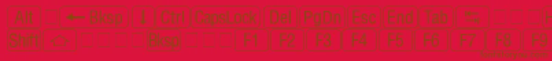 RrkeycapsNormal Font – Brown Fonts on Red Background