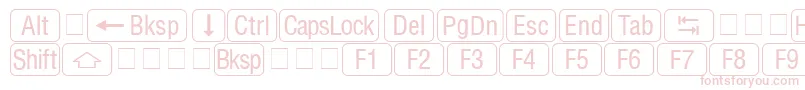 RrkeycapsNormal Font – Pink Fonts on White Background