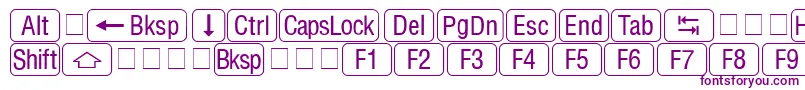 RrkeycapsNormal Font – Purple Fonts on White Background