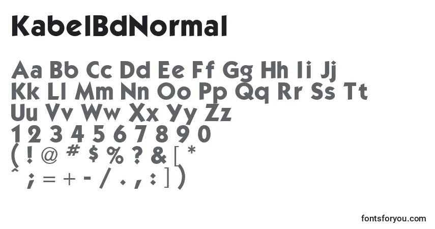 A fonte KabelBdNormal – alfabeto, números, caracteres especiais