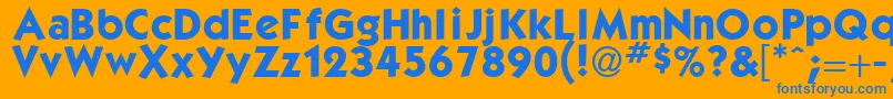 KabelBdNormal Font – Blue Fonts on Orange Background