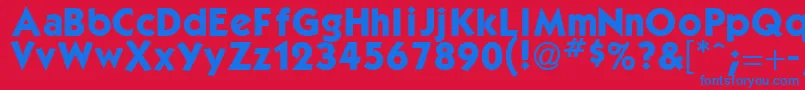 フォントKabelBdNormal – 赤い背景に青い文字