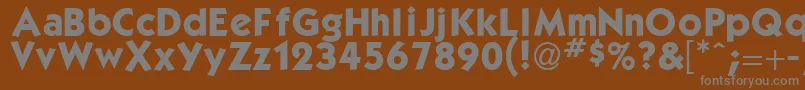 フォントKabelBdNormal – 茶色の背景に灰色の文字