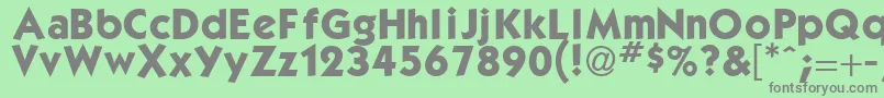 フォントKabelBdNormal – 緑の背景に灰色の文字